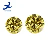 Xygems Lab Created Round Shape 6mm Machine Grinding Olive Yellow Cubic Zirconia Diamonds CZ Gemstones Price Stone for Jewelry