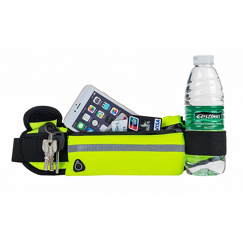 

Mini Pocket Running Waterproof Sports Bag Travel Mobile Phone Waist Bag, Green/black/orange yellow/rose red/blue