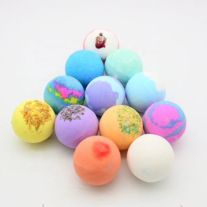 

Rich Fizz Bath Bomb Gift Set Natural Organic Mini Bath Bombs, Colorful