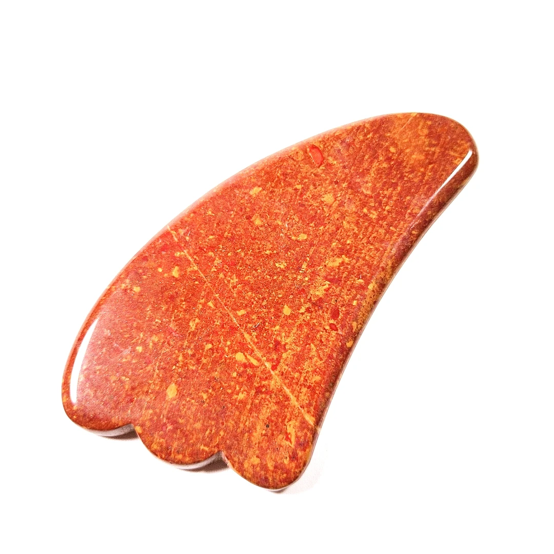 

New Arrival Gua Sha Scraping Massage Tools Natural Spiky claw shape Mookaite Jasper Guasha Board for SPA Treatment