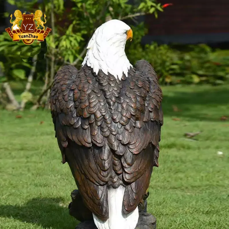 Outdoor Decor Customized Resin Bird Statue Fiberglass Eagle Sculpture
