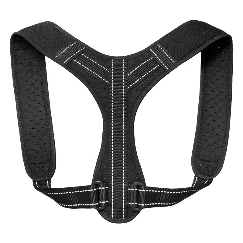 

Posture Corrector Back Support Correction Belt Upper Back Adjustable Straps, Black
