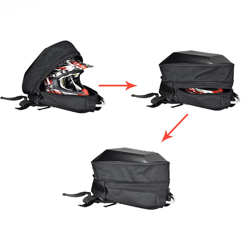 Waterproof Expandable Antitheft Hardshell Motorcycle Backpack