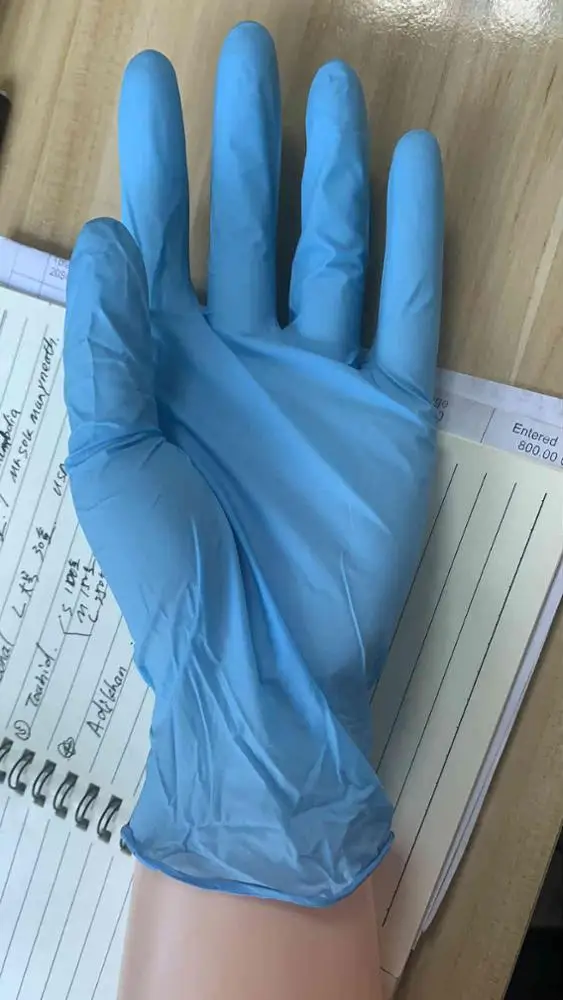 
Wholesale Blue Nitrile Gloves Powder Free Non-Medical Nitrile Gloves With High Quality Disposable NItrile gloves 