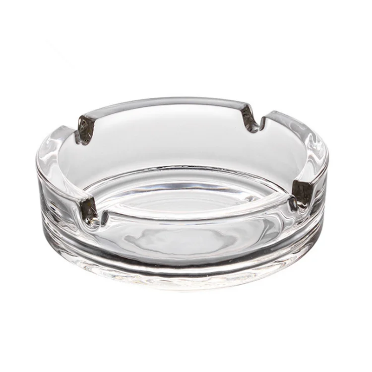 

Wholesale unique products 2019 High Quality Clear Round Luxury Glass Cigar Ashtrays For Custom Logo, Transparent