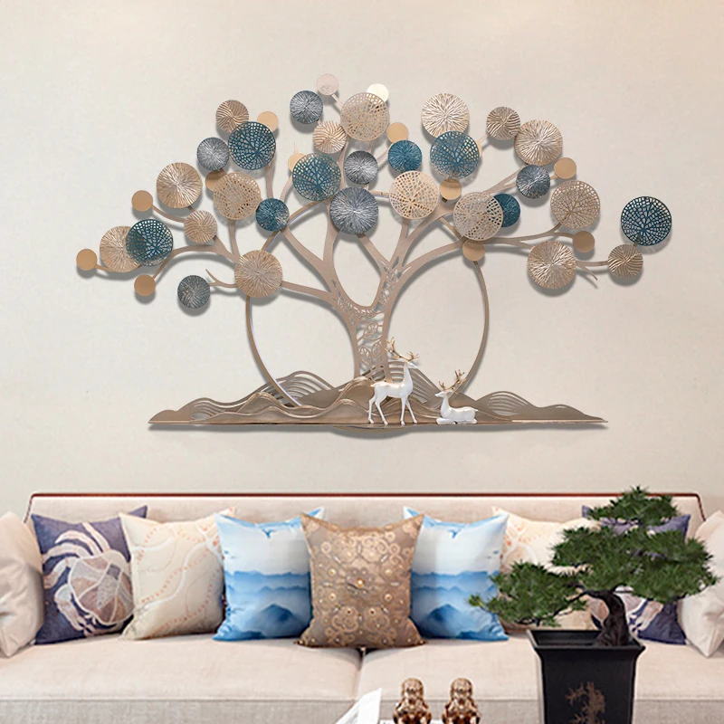 

Newest Abstract Home Decoration Accessories Luxury Metal Tree Decor Wall Arts For Home Wall, Customized color
