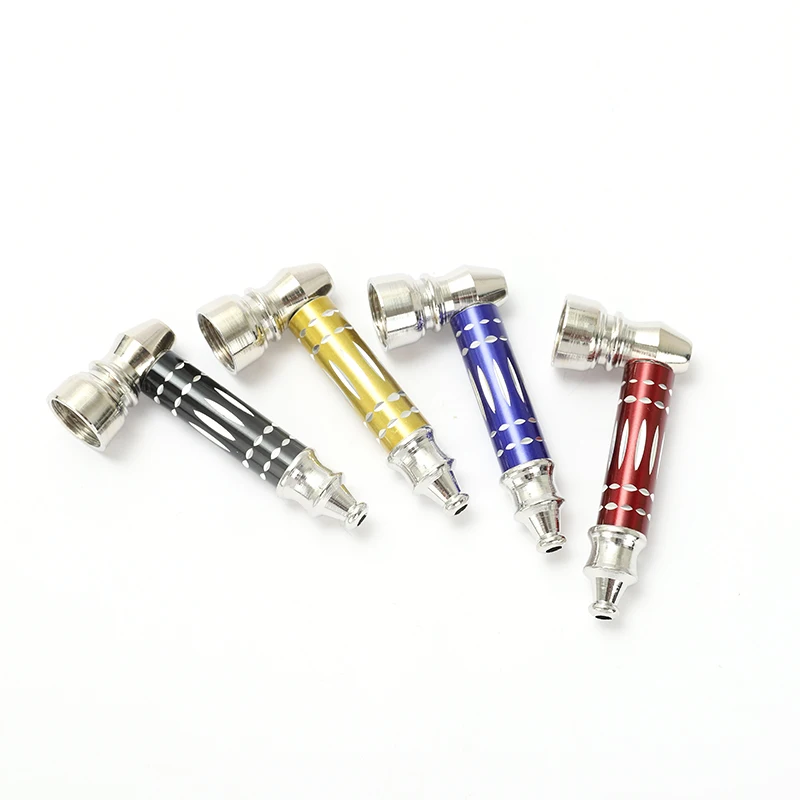 

JL-0100 Manufacturer Direct Metal Assembly Smoking Pipe For Tobacco Pipe For Smoking Tobacco, Black red yellow blue