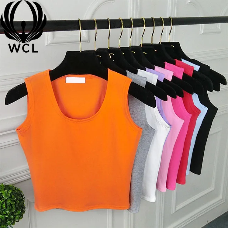 

Kaos Murah Camiseta Sin Algodon Women'S Undershirts Cotton Crop Tops Woman T-Shirt With Logo