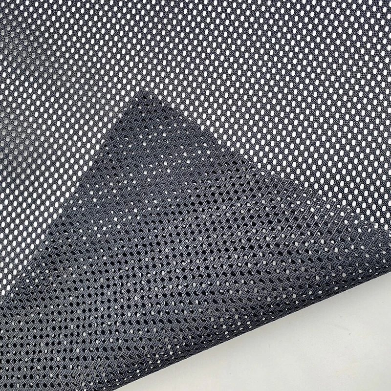 
heavy duty strong net fabric 100% polyester mesh fabric for chair upholstery bag hat car manufacturer 