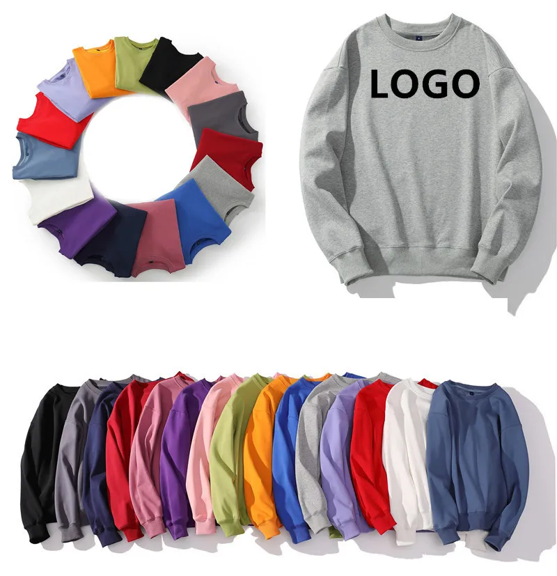 

Hoodies mens pullover bulk oversiz pleuche solid color custom logo loose long sleeve clothing pullover men's hoodies, Blank/red/blue/orange/purplish blue