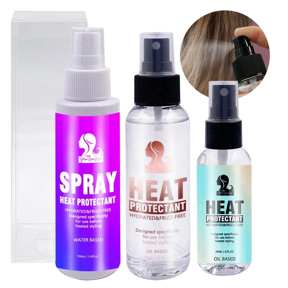 

Custom Private Label water / Oil Based Anti Frizz Hair Styling Protector Heat Protectant Spray For Hair Heating protection