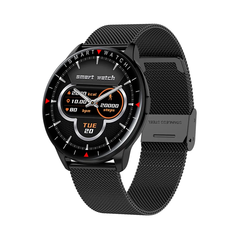 

Amazon Y90 swimming heart rate blood pressure monitoring BT Round men sport smart watch For drop shipping