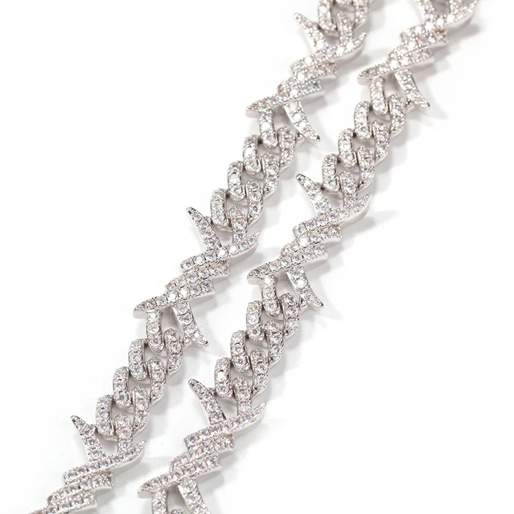 

Trending Hip Hop Men Big Ice 10mm Cuban Link Chain Iced Out Cuban Bracelet