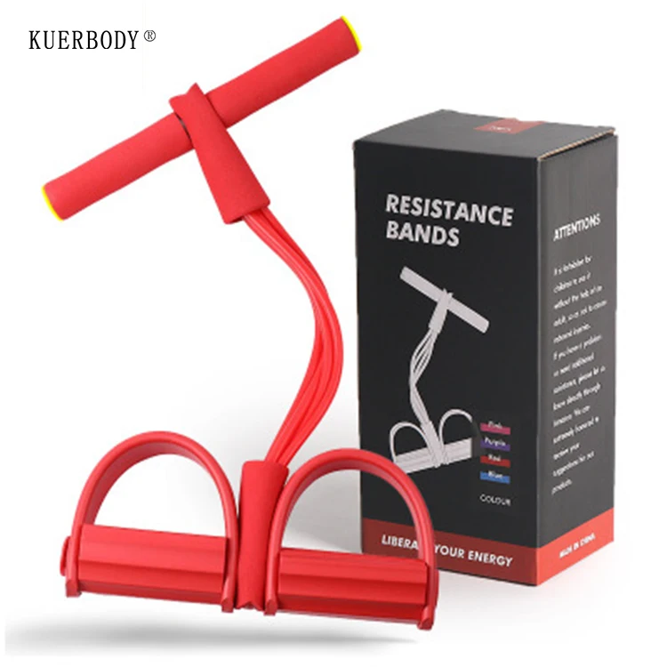 Sit-up Aid Enhanced Six-tube Tension Rope Multifunctional Yoga Pull Rope Pedal Rally Weight Loss Gym HomeFitness Equipment