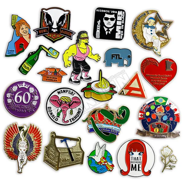 

hard enamel tie lapel pin badge