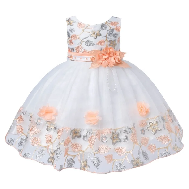 

Infant Baby Girls Sleeveless Tutu Bows Flowers Ruffle Princess Party Evening Ball Gown Dress