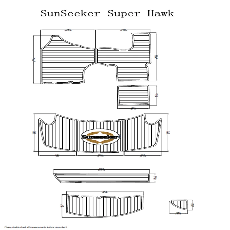 

SunSeeker Super Hawk Swim Platform and Cockpit EVA Faux Teak Decking 1/4" 6mm