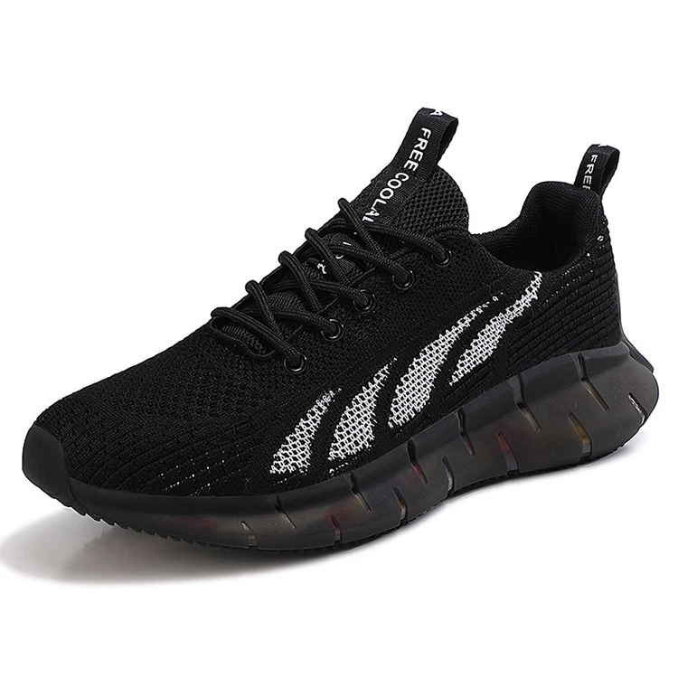 

Men's Outdoor Lightweight Flying Sneakers Lace Up Soft Sole Fashion Breathable Running Shoes Tennis Fitness Men's Casual Shoes