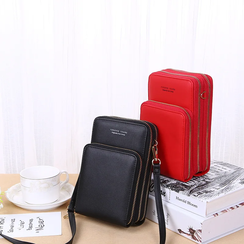 

Roomy Pockets Crossbody Mobile Phone Bags Cell Phone Wallet Purse, 9colors
