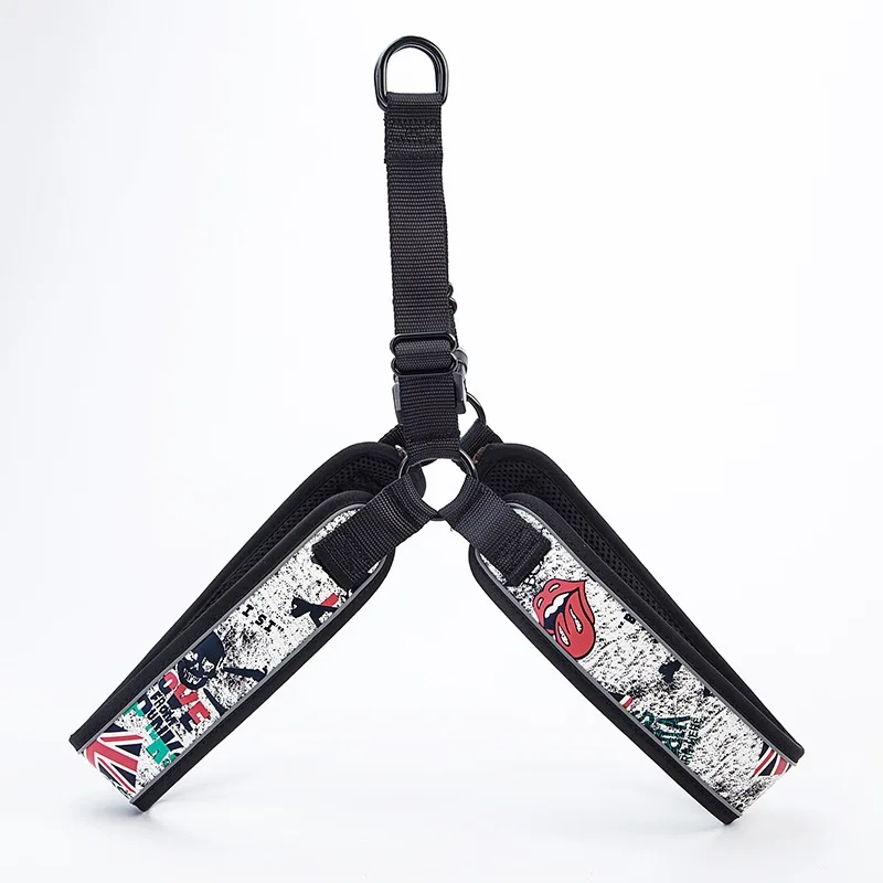 

Luxury Popular Design Fashion Color Reflective Strip Leather Dog Harness