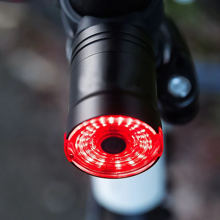 

USB rechargeable aluminium waterproof bike motorcycle rear COB auto smart brake light warning LED bicycle tail Light