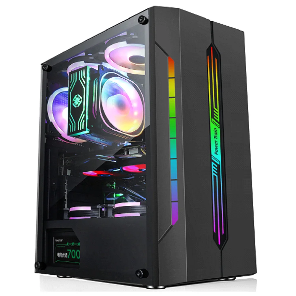 

Hot Selling Factory OEM Desktop Case Gamer ATX PC Case Gaming Computer Gaming Case, Black