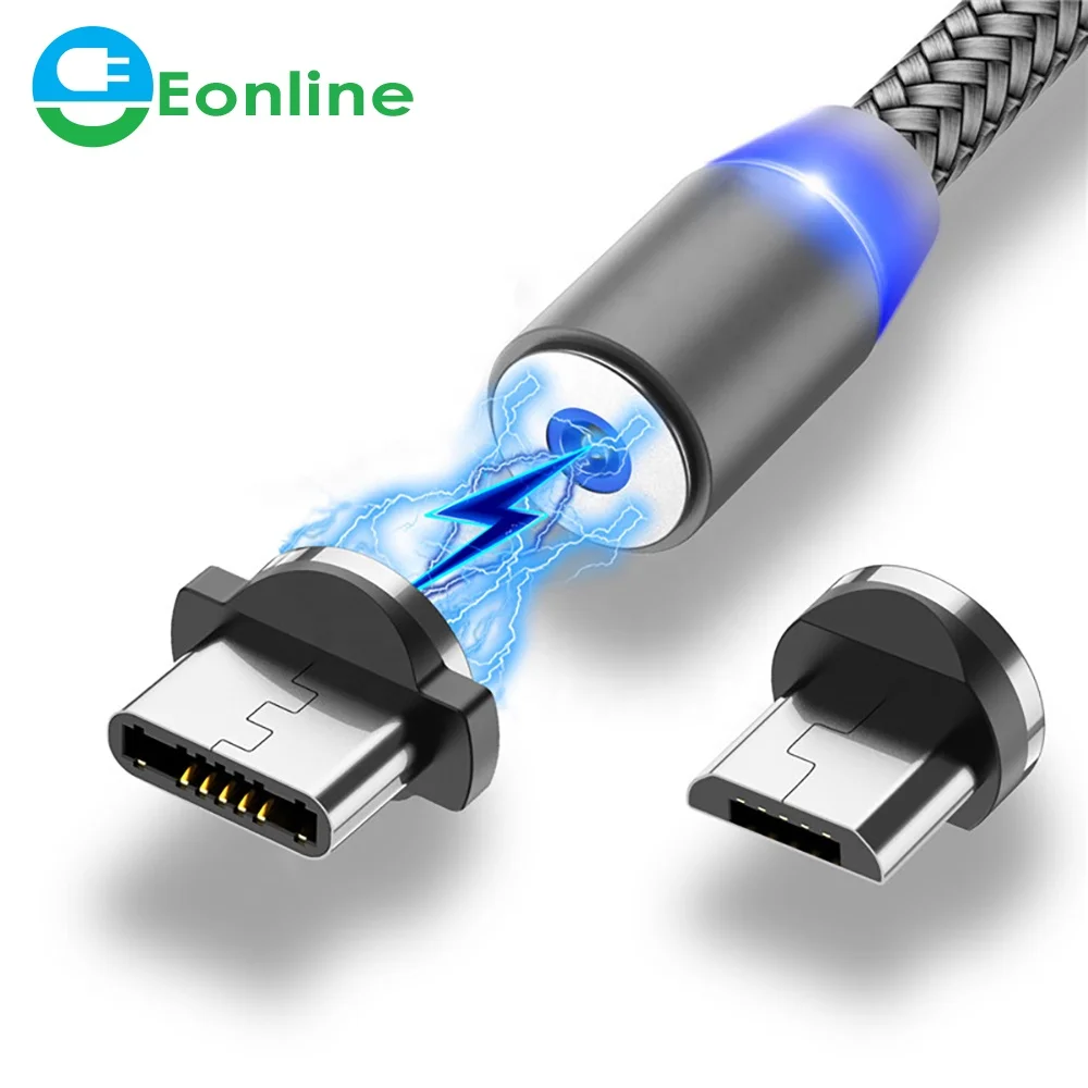 
1M 2M Fast Charging Mobile Phone USB Cord Type C Cable Magnet Charger Data Charge Micro USB Cable Magnetic USB Cable 