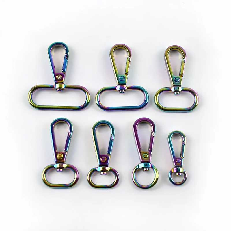 

Meetee F4-1 8-38mm Custom Colorful Hook Buckle Fashion Dog Collar Bag Chain Buckle Hardware Alloy Swivel Snap Hooks Buckles