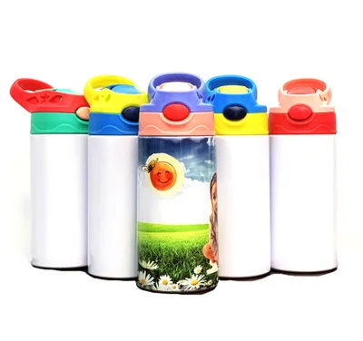 

2021 hot wholesale 350ml stainless steel kids drink school double wall vacuum insulated sublimation blanks kids water bottle