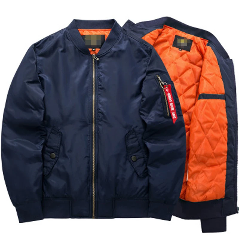 

JACKETOWN Wholesale Custom Nylon Quilted Bomber Jacket Men Aviator Pilot Plus Size Jackets Winter, As shown