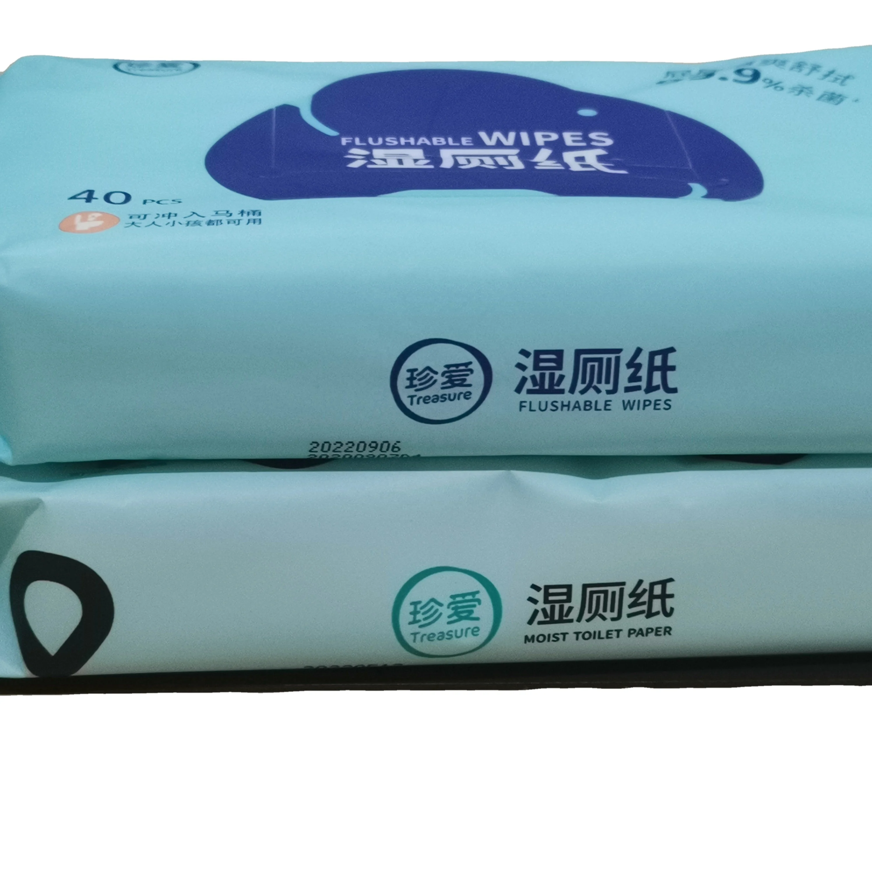 

100% Plant Fibres Biodegradable Toilet Wipes Flushable Male Female Wipes