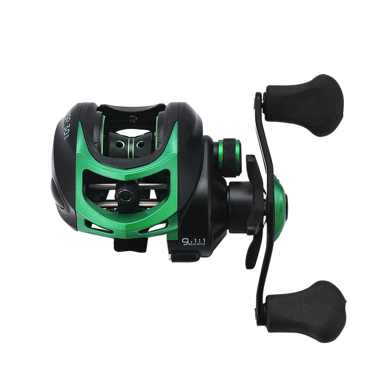 

Peche High-speed Water Wheel 20BB Metal Head Luya Sub-wheel Lead Fishing Wheel Long-range Anti-frying Line Fishing Reel, Black+green