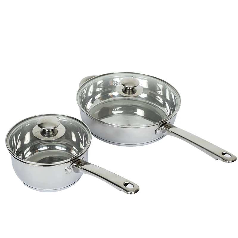 

Trending Hot Products Non Stick Stainless Steel Cookware Set With Glass Cover