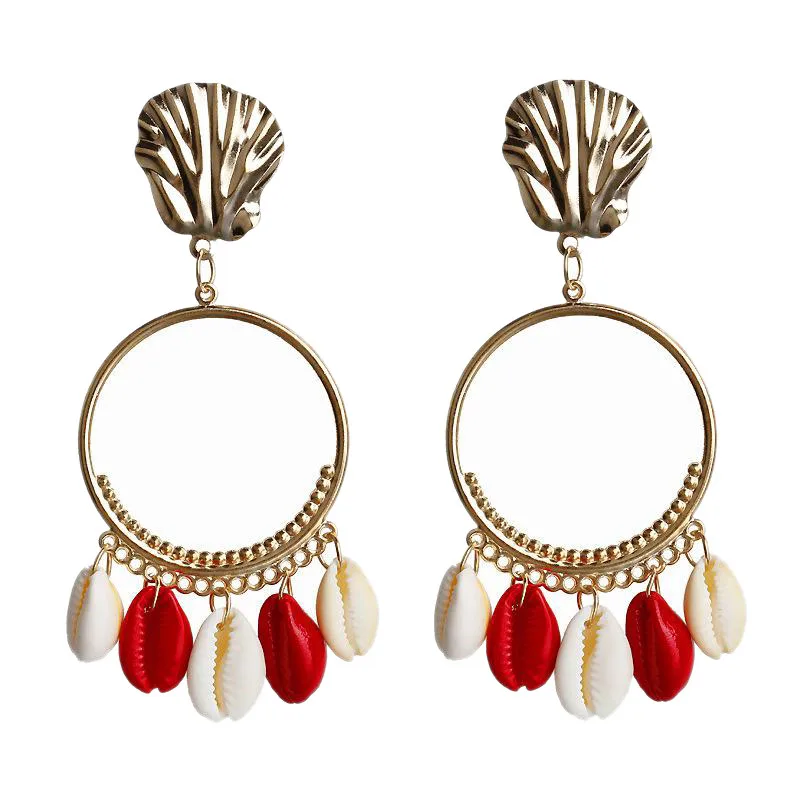 2020 新款cowrie贝壳饰品箍耳环度假海滩波西米亚耳环