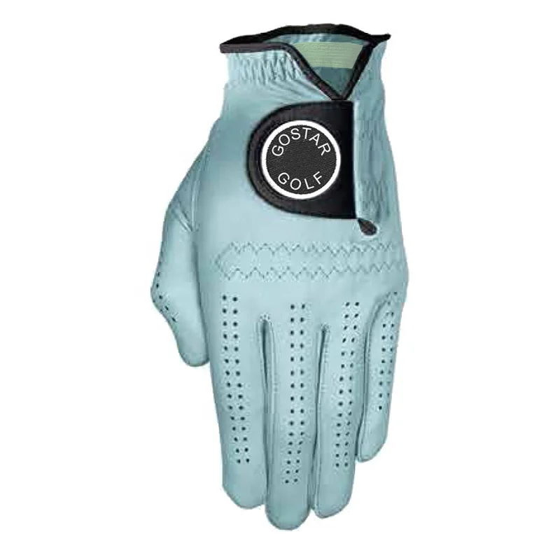 

custom colors custom logo soft breathable Indonesia cabretta leather golf glove men/women left hand golf accessories glove, Colored as picture or customize customers' colors