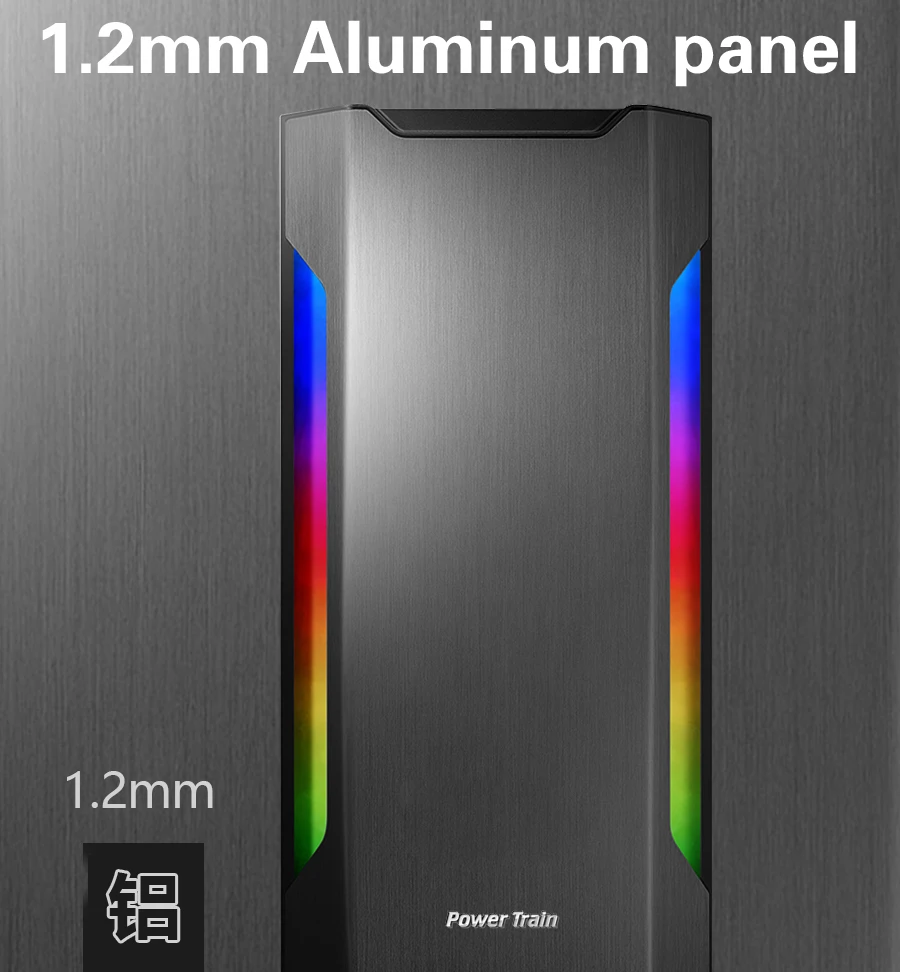 Ti 2080 Aluminum Panel Atx Computer Case Power Train Pc Case Full Tower