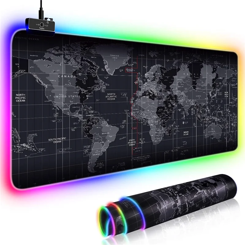 

mouse pad gaming pad rgb xxl premium leather xxxl mouse pad rgb gaming, Customized color