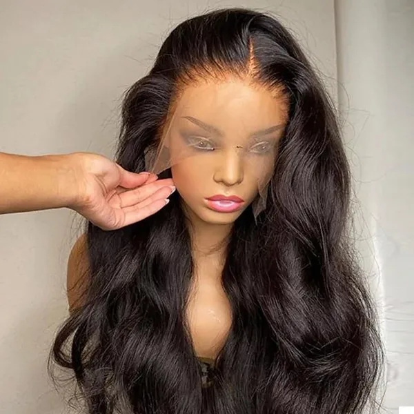 

Glueless Swiss Lace Frontal Wigs Raw Indian Body Wave Lace Front Wig HD Lace Wigs Virgin Cuticle Aligned