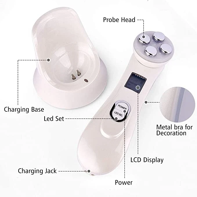 

Led Light Electroporation Face Radio Frequency LED Photon Skin Rejuvenation Best RF skin tightening face lifting machine