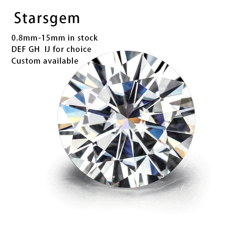 

Stargem 1 carat moissanites Various color 1 Ct 6.5 mm round brilliant cut genuine loose 1ct moissanite stone