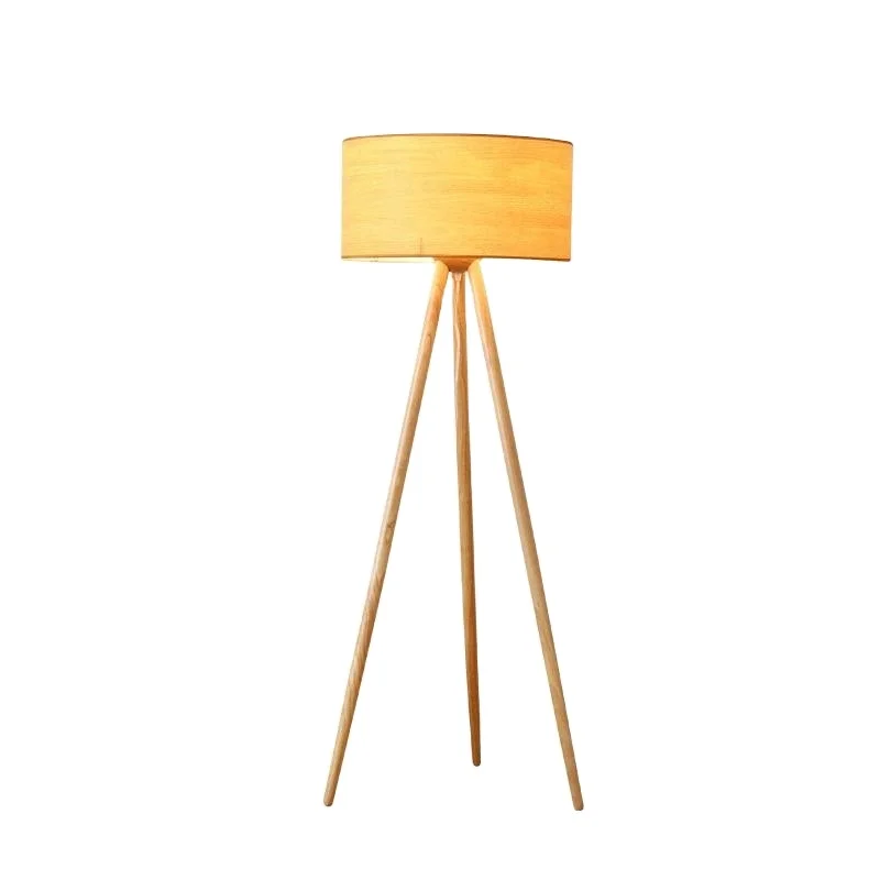 timber tripod floor lamp