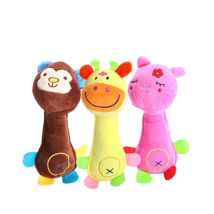 

2020 Hot Selling Cute Plush Biting Resistance Training Pet Squeak Vocal Chew Toy