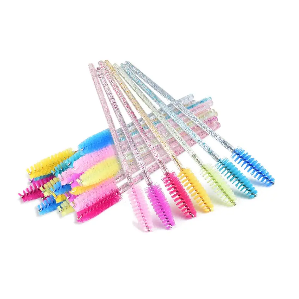 

High Quality Eyelash Extension Cleaning Brush Lash Eye Lash Tweezers and Eye Lash Glitter Brush Makeup Brush Lashes, Red,pink,purple,blue,yellow