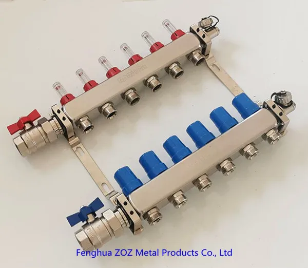 Stainless Steel Underfloor Heating Manifold Kit,Water Distribution