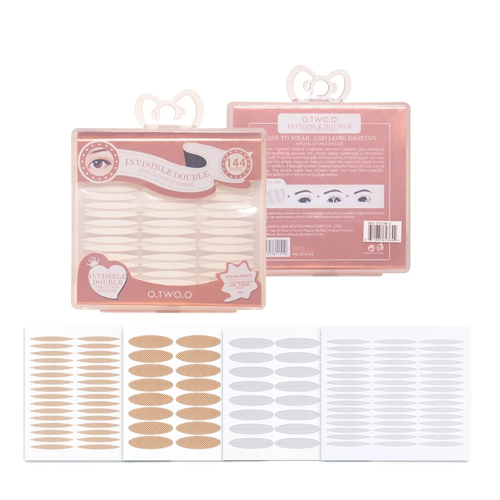 

144 Pairs  Make Up Invisible Fiber Strip With Natural Double Eyelid Tape, 2 colors