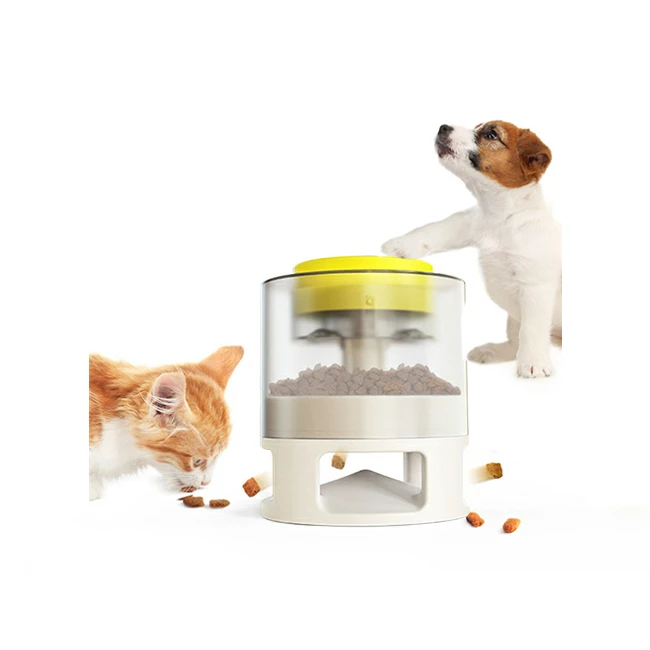 

Best Good Sale Pet Automatic Dog Slow Feeder Dispenser Interactive Button Trigger Dog Puzzle Toys