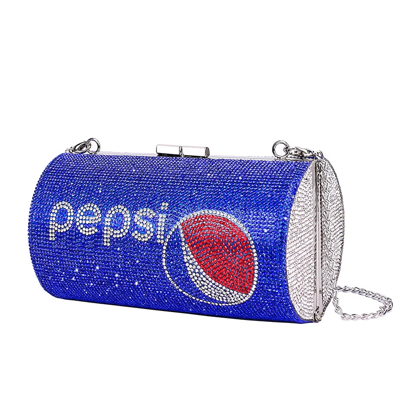 

2021 Cute Chain Bags Cola Bottle Purses Diamonds Small Evening Bag Mini Purses and Handbags for Women bags