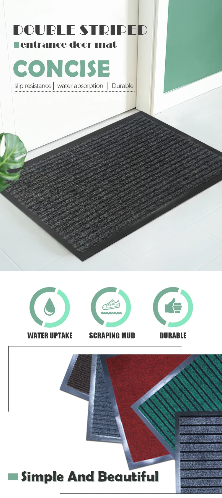 Double Ribbed Carpet With Pvc Backing Or Tpr Backing Buy Double