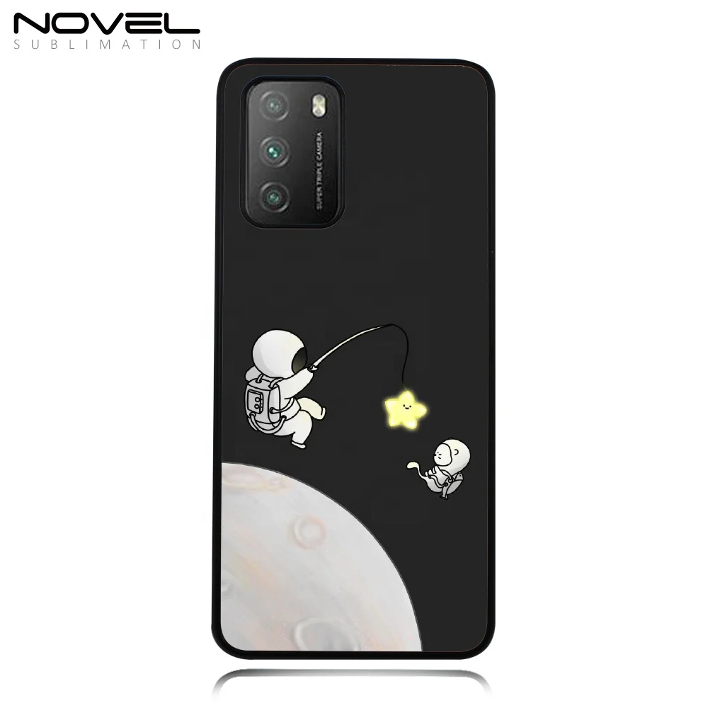 

for Mi POCO M3 Personality Sublimation 2D TPU Phone Case Cover, White, black, transparent