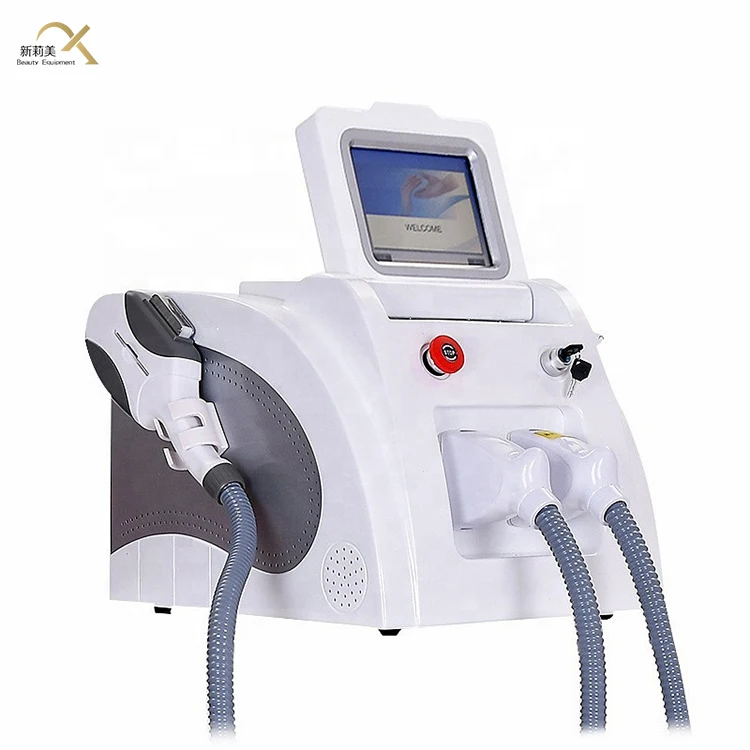 

2021 Hottest popular 2 in 1 shr /opt /elight ipl laser hair removal tattoo removal beauty machine, White